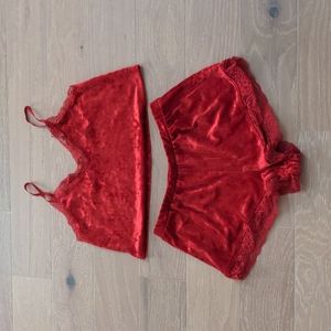 Forever 21 Lace and Velvet Set